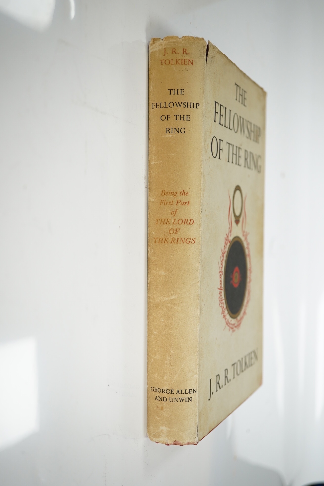 Tolkien J.R.R - The Lord of the Rings: The Fellowship of the Ring, 1st edition, 1st impression, folding map at rear, neat previous owner signature to front endpaper [Ann Williams 22nd August 1954], top edge red, original